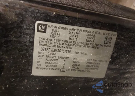 2010 GMC Sierra 1500 Sle from USA, damaged, VIN 3GTRCVE08AG167210